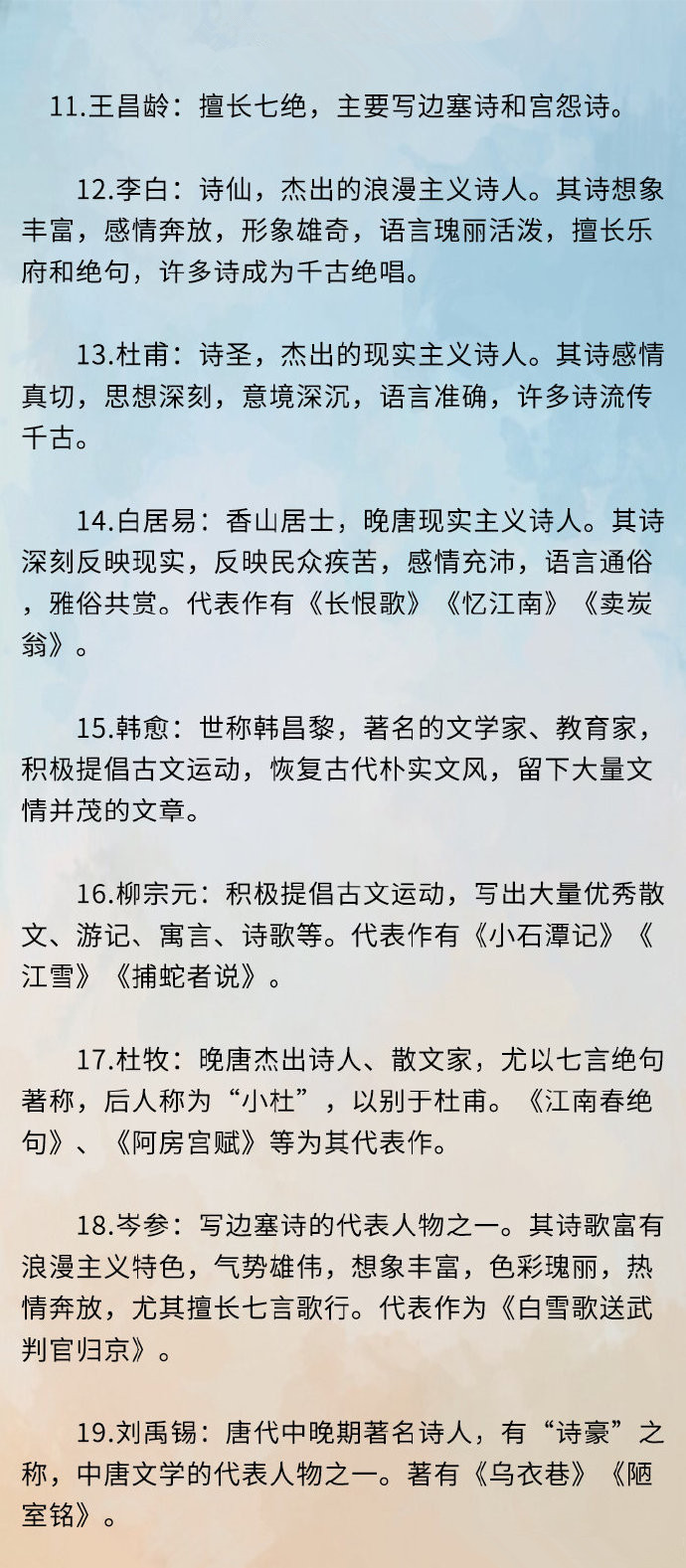 常識積累：中國歷史上的40個名人